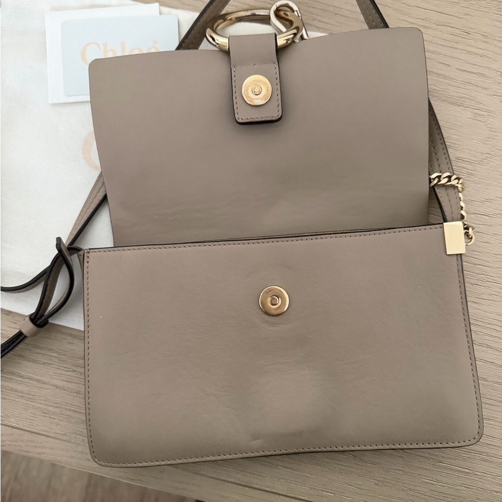 Chloe Beige Leather and Suede Crossbody Bag - Picture 5 of 12